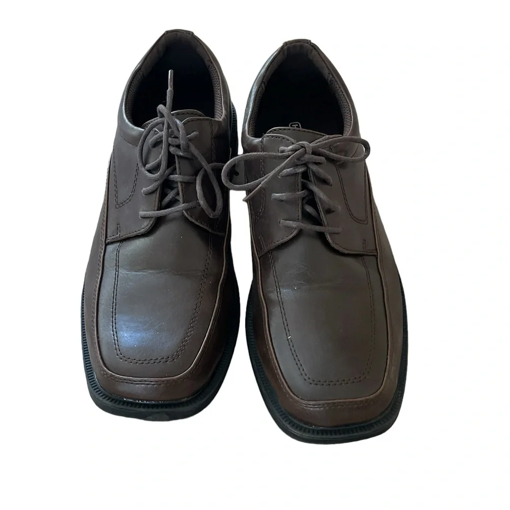 Hunter’s Bay | Brown synthetic leather lace up Oxford dress shoes men’s …